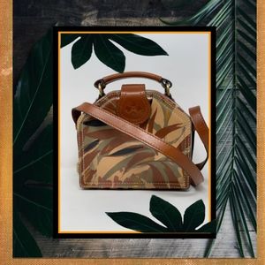 Patricia Nash Marina Palm Leaves Mini Satchel